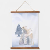 Lazy Winter Polar Beer Arctic Nursery Wall Decor Hangend Wandkleed (Voorkant)