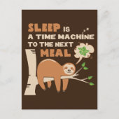 Lazybone Sloth die houdt van eten en heerlijk eten Briefkaart (Voorkant)