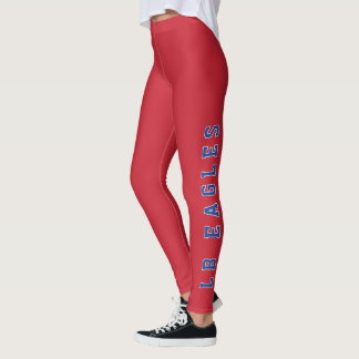 LB Eagles Red School Spirit Draag Leggings