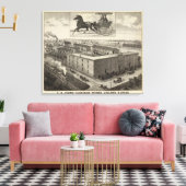 LB Johns' Carriage Works, Abilene, Kansas Canvas Afdruk (Insitu (Woonkamer))