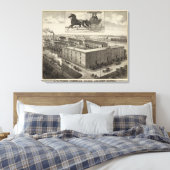 LB Johns' Carriage Works, Abilene, Kansas Canvas Afdruk (Insitu (Slaapkamer))
