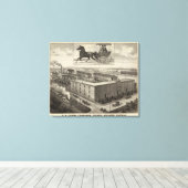 LB Johns' Carriage Works, Abilene, Kansas Canvas Afdruk (Insitu (Houten vloer))