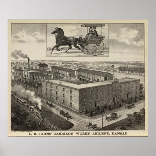 LB Johns' Carriage Works, Abilene, Kansas Poster (Voorkant)