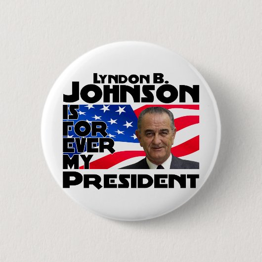 LB Johnson Forever Ronde Button 5,7 Cm (Voorkant)