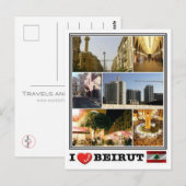 LB Libanon - Beiroet - Briefkaart (Voorkant / Achterkant)