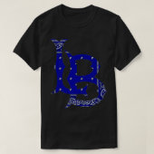 LB Long strand California Blue bandana hip hopstre T-shirt (Design voorkant)
