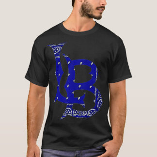 LB Long strand California Blue bandana hip hopstre T-shirt