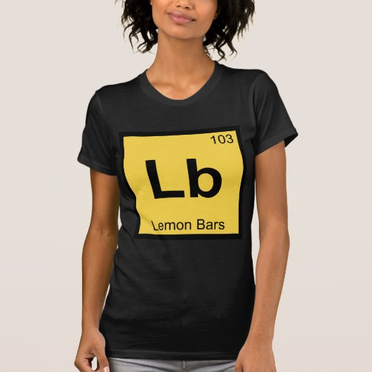Lb - Periodiek tabelsymbool voor Lemon Bars T-shirt (Voorkant)