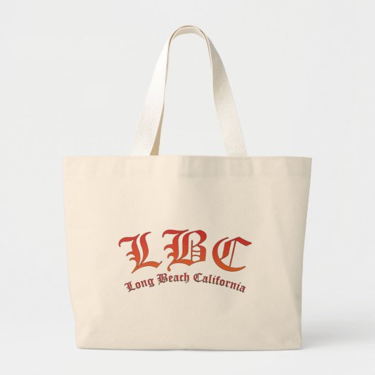 LBC - Long Beach California Grote Tote Bag (Voorkant)