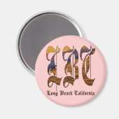 LBC - Long Beach California - Ocean Magneet (Voorkant / Achterkant)