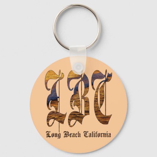 LBC - Long Beach California - Ocean Sleutelhanger (Voorkant)