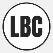 LBC - Long Beach Classic Round Sticker (Voorkant)