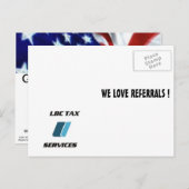 LBC TAX SERVICES pro promo briefkaarten (Voorkant / Achterkant)
