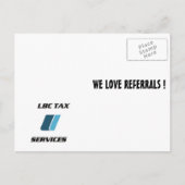 LBC TAX SERVICES pro promo briefkaarten (Voorkant)