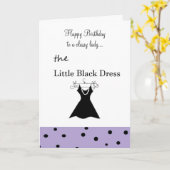 LBD Birthday wil een klastige dame Kaart (Gele Bloem)