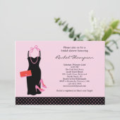 LBD Bridal Shower-uitnodiging Kaart (Staand voorkant)