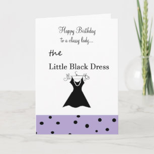 LBD Verjaardagswensen voor een elegante dame Kaart