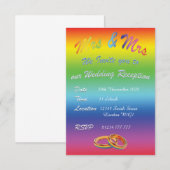 LBGT HOMOSEKSUELE REGENBOOGTROUWEFEest UITNODIGING (Voorkant / Achterkant)