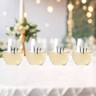 LBGTQ/niet-binaire bruiloft Drinkware Set Wijnglas Zonder Voet