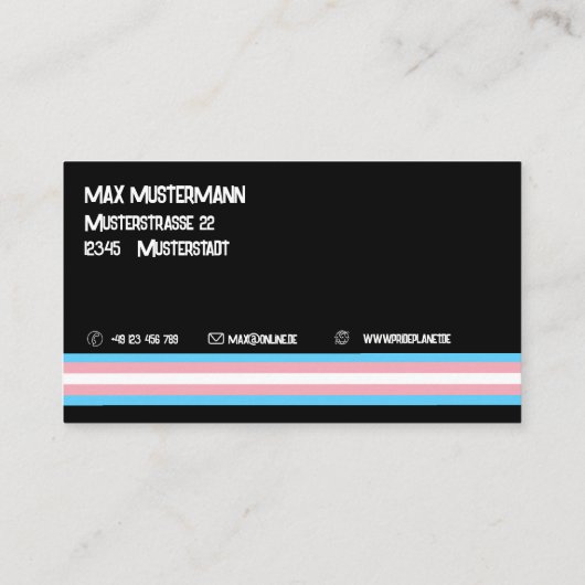 LBGTQ Pronoun Transgender She Her He Visitekaartje (Achterkant)