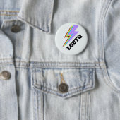 LBGTQ Rainbow Pride Gender Diversity Trans Ronde Button 5,7 Cm (In situ)