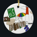 LBI Love Primary Color Collage Keramisch Ornament<br><div class="desc">LBI,  NJ</div>