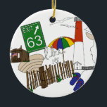 LBI Love Primary Color Collage Keramisch Ornament<br><div class="desc">LBI,  NJ</div>