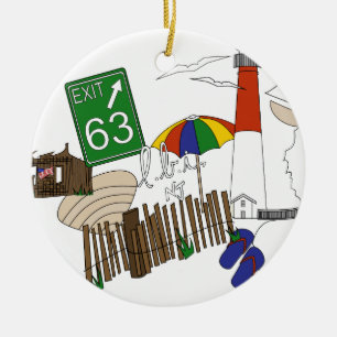 LBI Love Primary Color Collage Keramisch Ornament