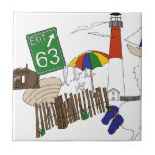 LBI Love Primary Color Collage Tegeltje (Voorkant)