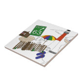 LBI Love Primary Color Collage Tegeltje (Zijkant)