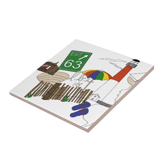 LBI Love Primary Color Collage Tegeltje (Zijkant)