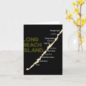 Lbi Nj Long Beach Island New Jersey Nj Beach House Kaart (Gele Bloem)