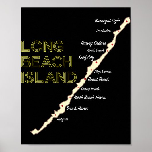 Lbi Nj Long Beach Island New Jersey Nj Beach House Poster (Voorkant)