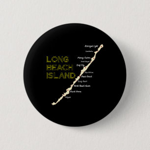 Lbi Nj Long Beach Island New Jersey Nj Strandhuis Ronde Button 5,7 Cm
