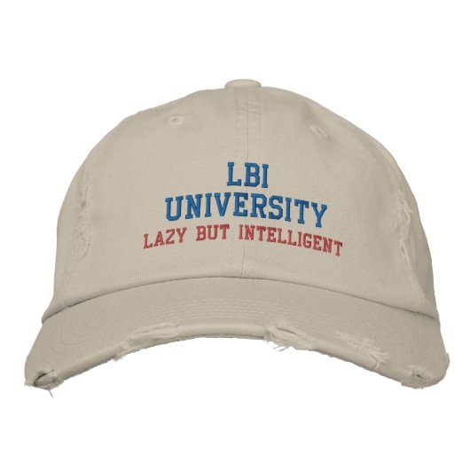 LBI UNIVERSITY TRADEMARKED EMBROIDERED HAT GEBORDUURDE PET (Voorkant)