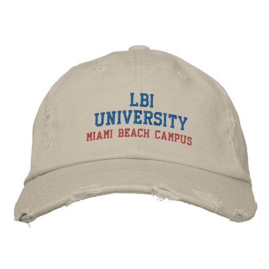 LBI UNIVERSITY TRADEMARKED EMBROIDERED HAT GEBORDUURDE PET (Voorkant)