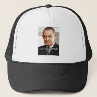 LBJ en "Weten wat juist is" citaat Trucker Pet