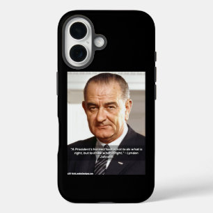 LBJ En "Weten Wat Juist Is" Elegant iPhone 16 Hoesje
