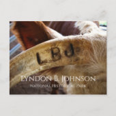 LBJ Horn Brand, Lyndon B. Johnson NHP Briefkaart (Voorkant)