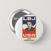 LBJ RONDE BUTTON 5,7 CM (Voorkant /achterkant)