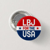 LBJ voor de Amerikaanse Button van de Campagne van (Voorkant /achterkant)