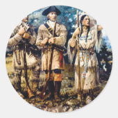 LC en reis Ronde Sticker (Voorkant)