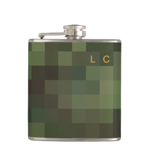 LC-groen pixelcamouflage Heupfles