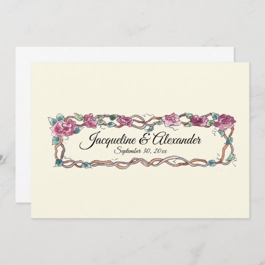 LC Insert Audrey Jeanne's Expressies Kalligrafie Kaart (Voorkant / Achterkant)