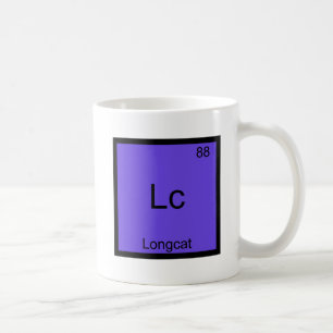 Lc - Longcat Funny Chemistry Symbol T-Shirt Koffiemok
