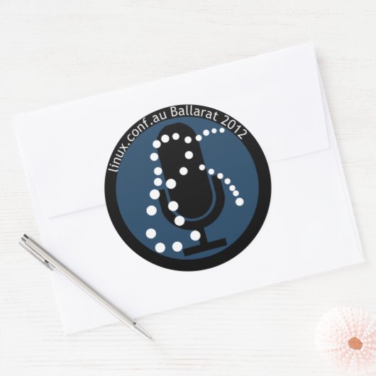 LCA2012 luidspreker Sticker met tekst (Envelop)