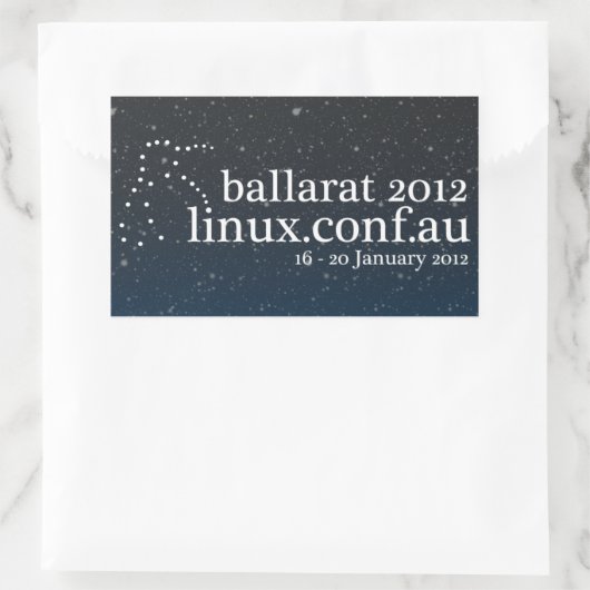 LCA2012-Sticker Rechthoekige Sticker (Tas)