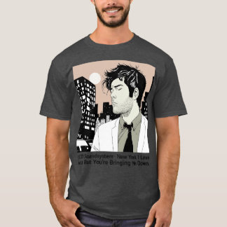 LCD Geluidsysteem Retro Stijl Ventilatorontwerp T-shirt