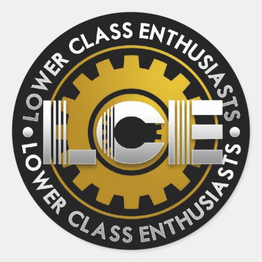 LCE Sticker (goud) (Voorkant)