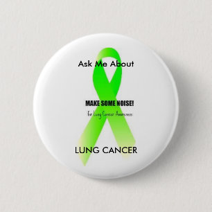 LCgreen, vraag me wat, LUNG CANCER Ronde Button 5,7 Cm